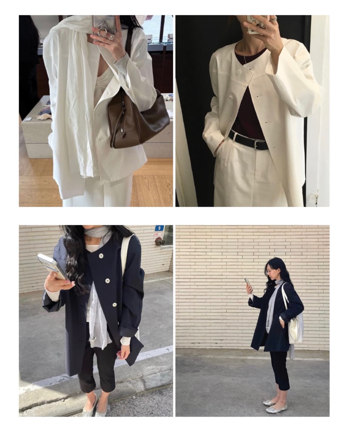 녹섭 자켓 collarless half trench coat 트렌치코트 상품이미지4