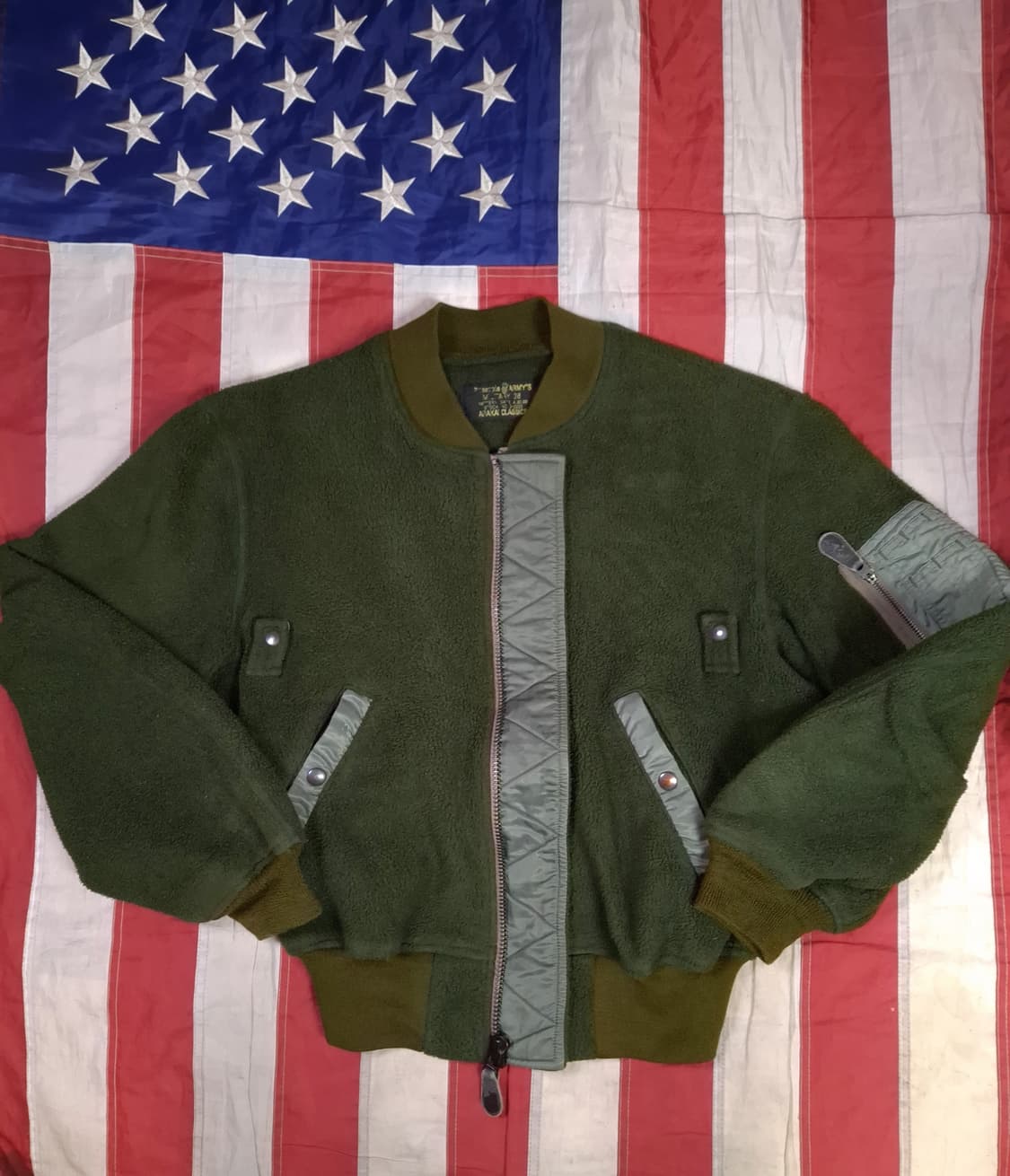 오리지날 캡클로징사 폴라텍 후리스 MA-1 항공자켓 상품이미지2