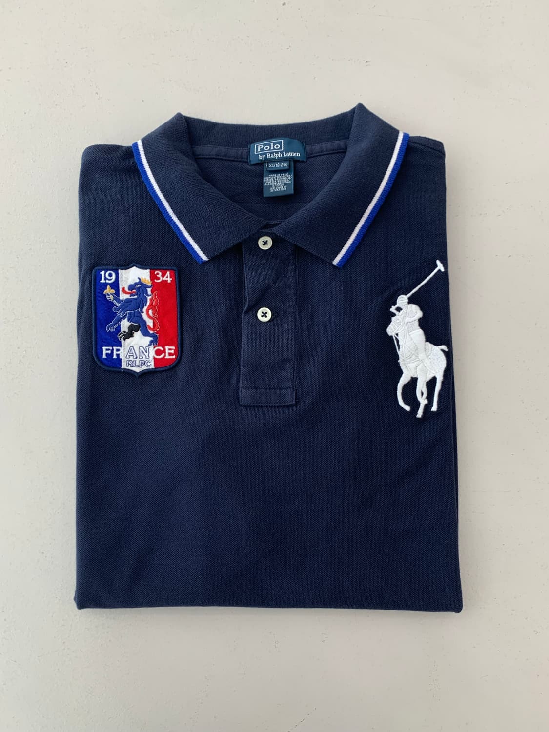 폴로 랄프로렌 보이즈 프랑스 빅포니 폴로셔츠 XL(18-20) 상품이미지4
