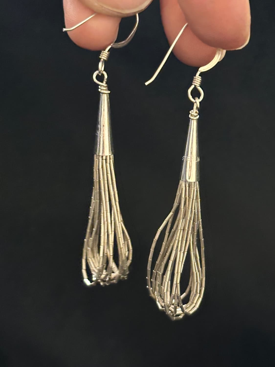 Liquid Multi-Strand Tassel Drop 925Silve 상품이미지1