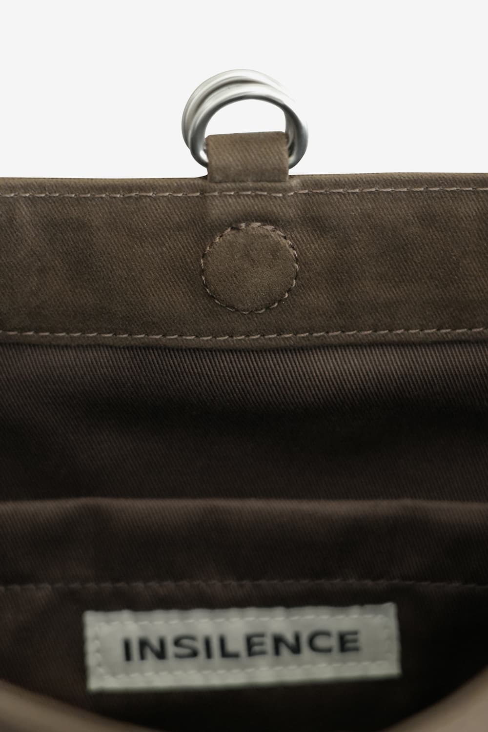 (INSILENCE) 인사일런스 우먼 몰스킨 뉴스보이 백 (Brown) 상품이미지5