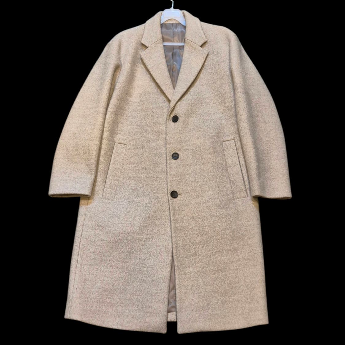 L(착샷잇음) 베이지 싱글롱코트  상품이미지1