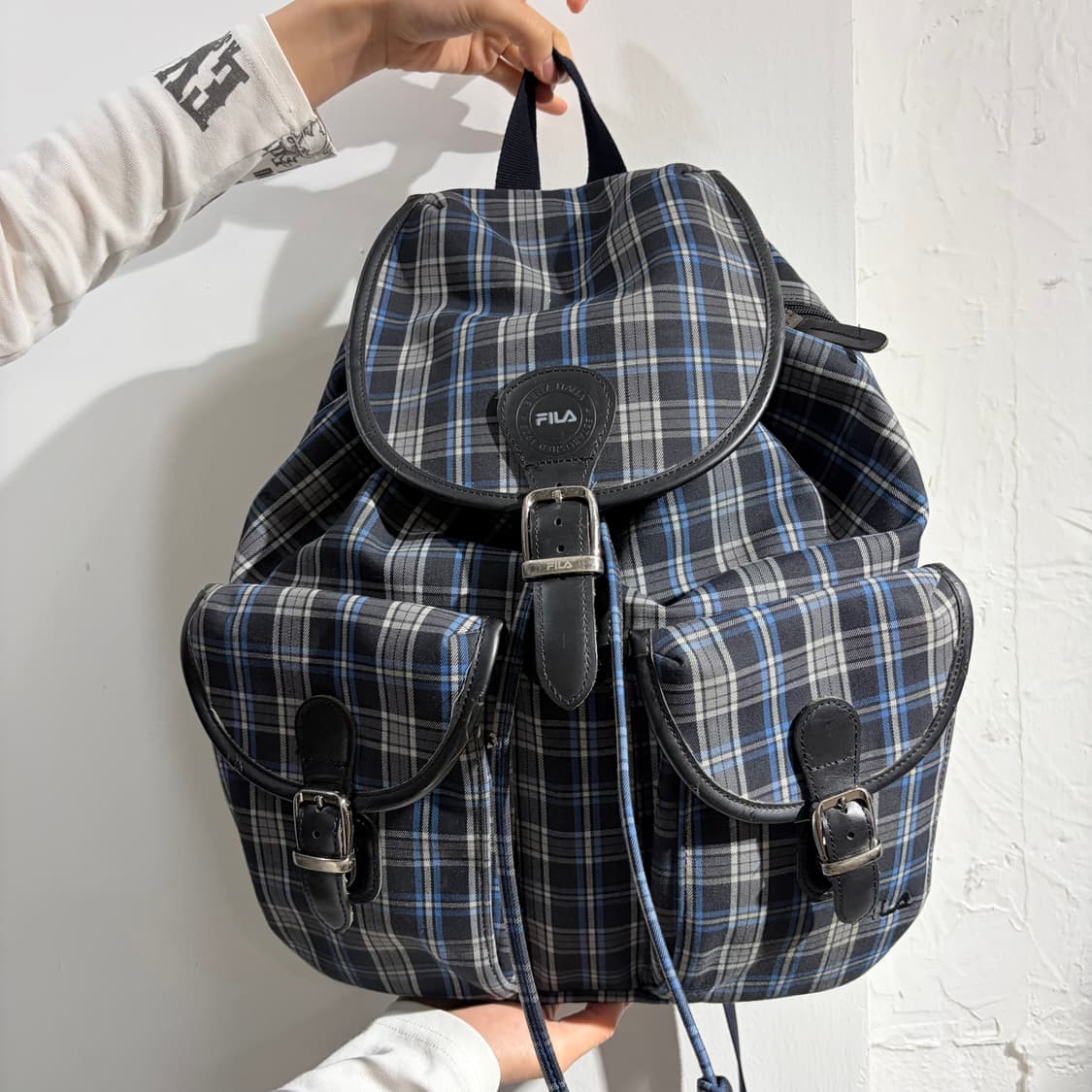 FILA  휠라 체크 모리룩 복조리 백팩 가방 상품이미지4