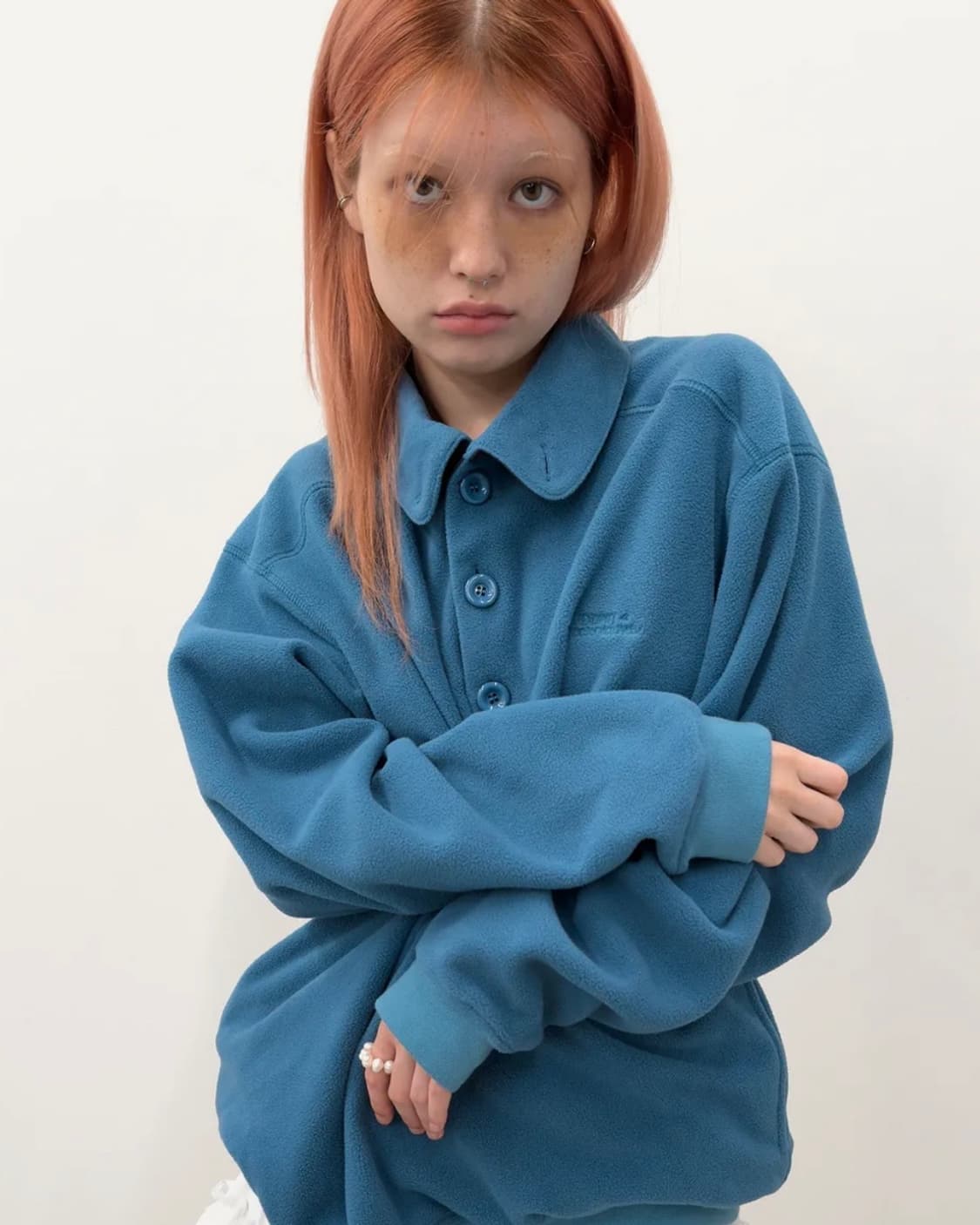 타입서비스 플리스 탑 블루색상 상품이미지1