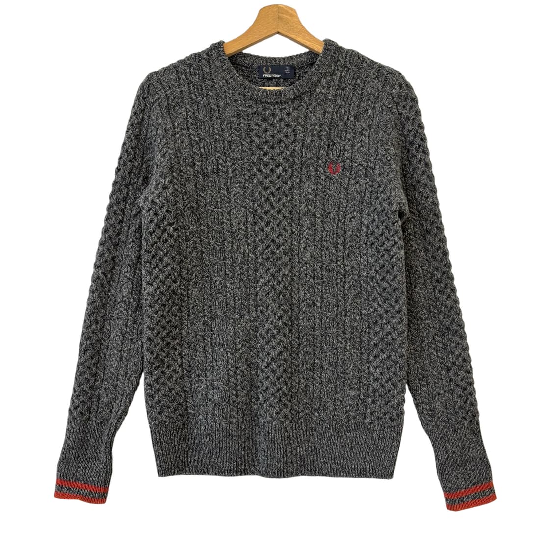 프레드페리 로고 울 니트 XS 상품이미지1