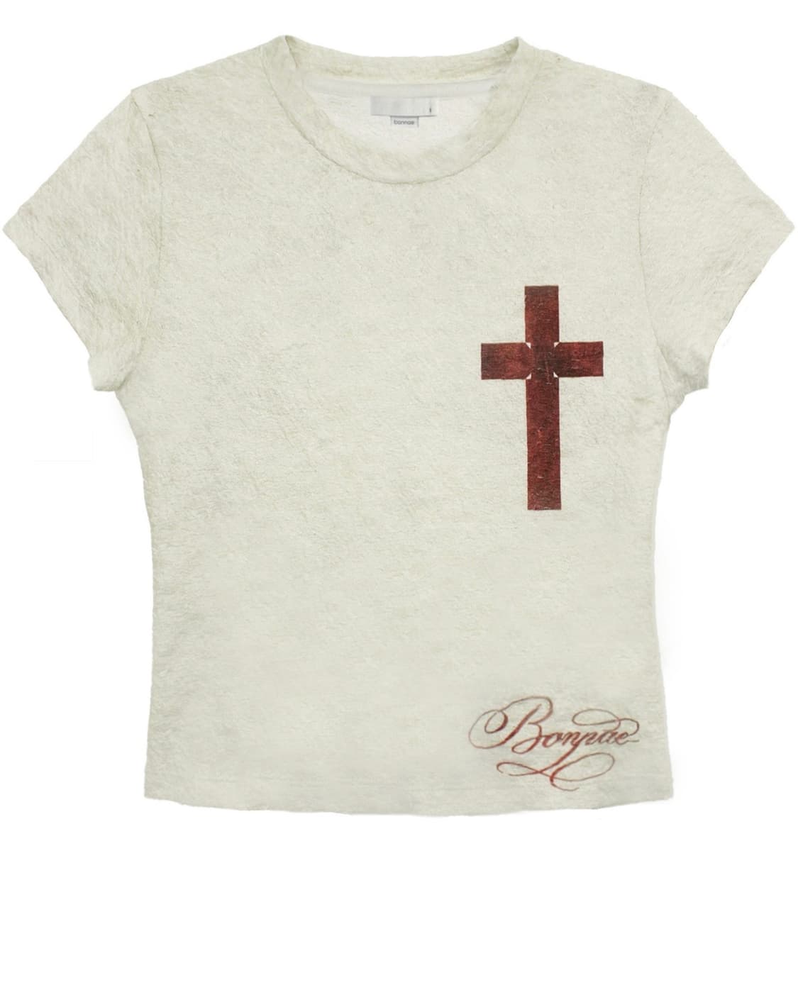 구해용) Bonnae 그래픽 오픈 백 슬릿탑 1 사이즈 상품이미지1