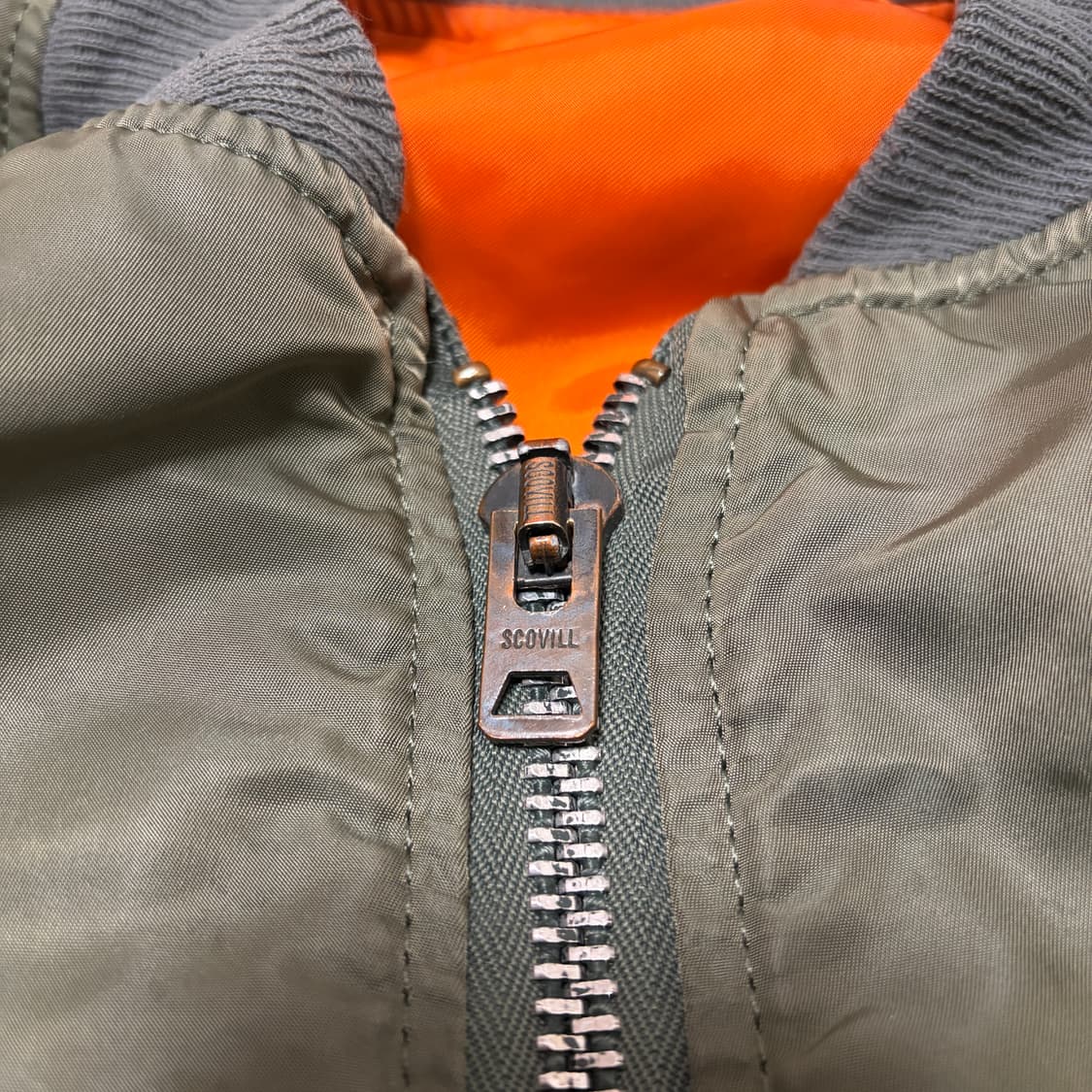 USA 알파인더스트리 오리지널 90s MA-1 스코빌 지퍼 상품이미지4