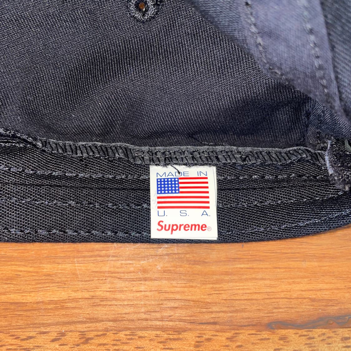 Supreme Bandana Camp Cap (Black) 상품이미지4