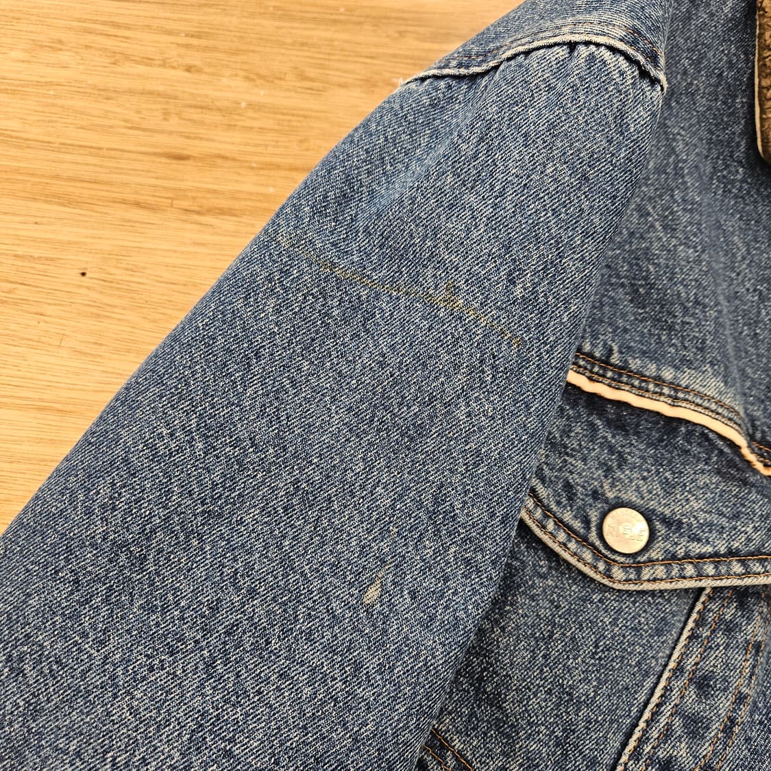 90's RIFLE 트러커자켓 청자켓 후리스 누빔 빈티지 웨스턴 XL 상품이미지9