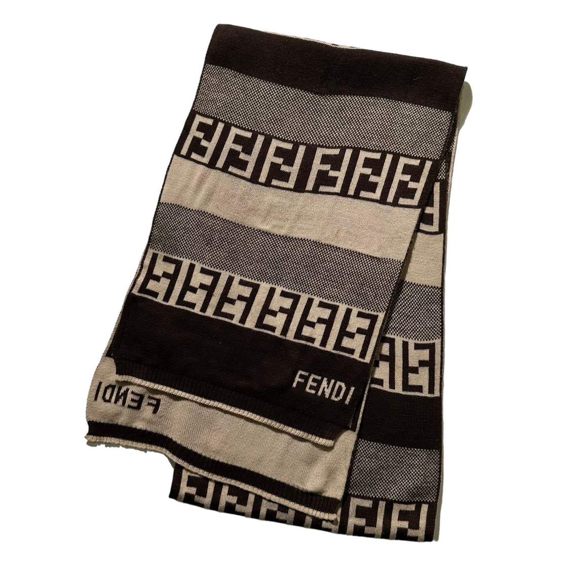 펜디 100% 캐시미어 주카패턴 배색 머플러 목도리 상품이미지2