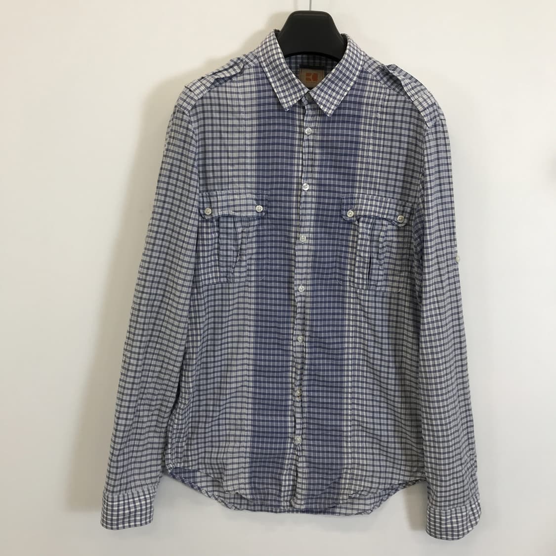 휴고보스 HUGO BOSS 폴란드산 롤업 체크셔츠 [L] 상품이미지1