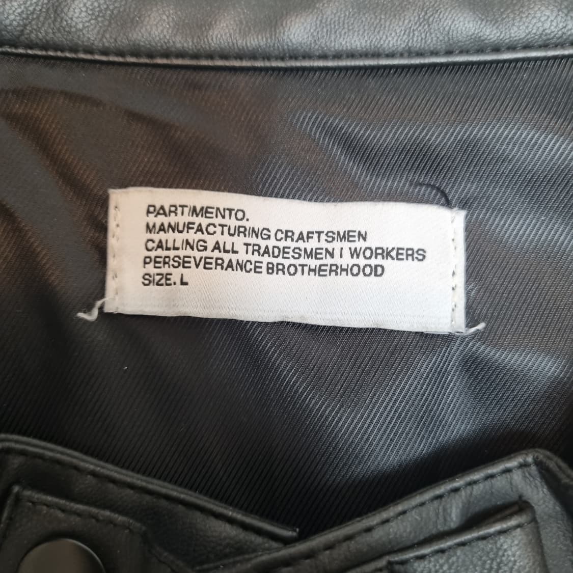 파르티멘토 디스트레스 페널 블루종 블랙 L 상품이미지5