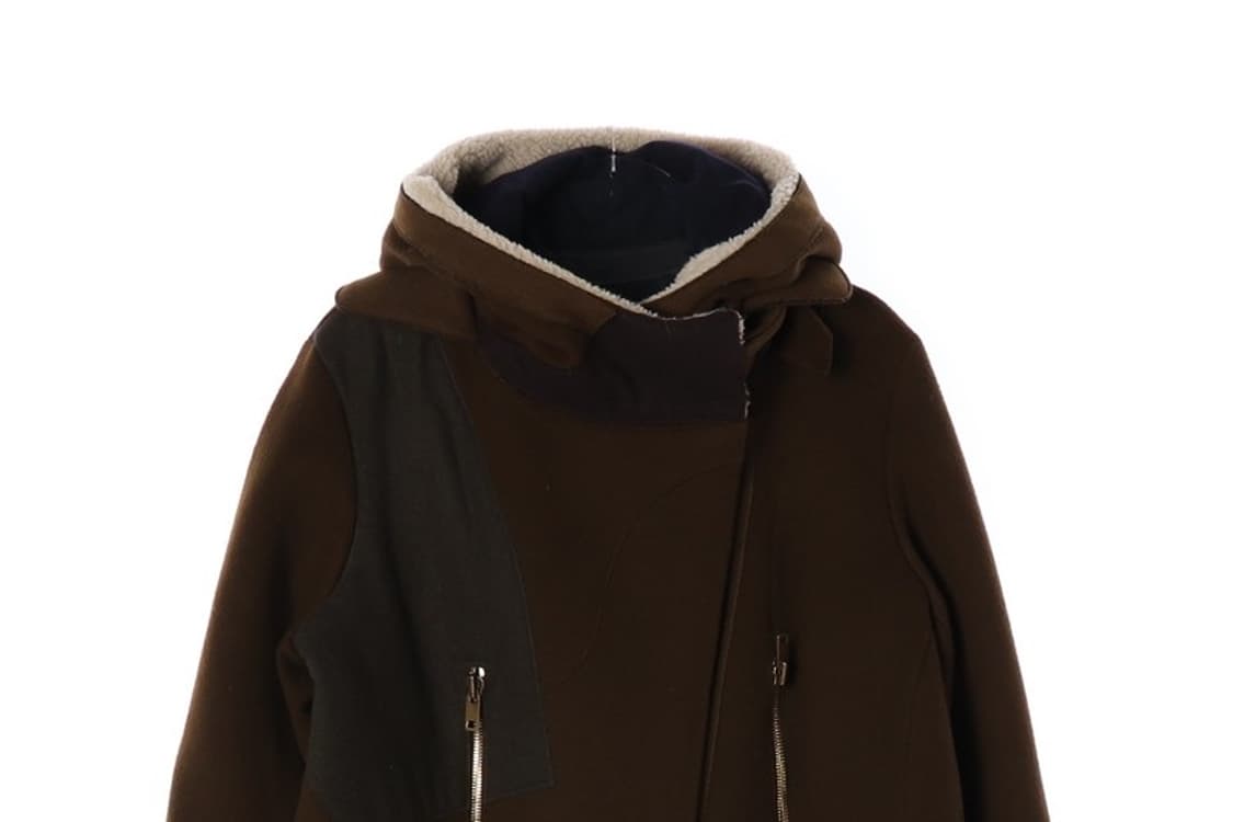 시스템 무스탕 후드 코트 상품이미지4