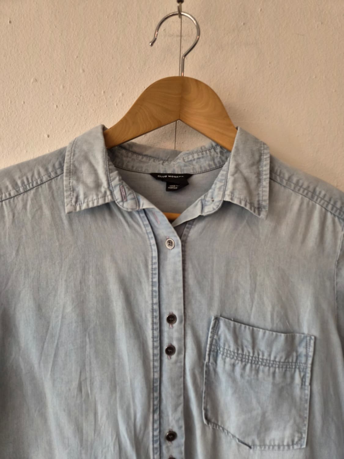 클럽모나코 여성 찰랑연청셔츠 S사이즈 상품이미지1