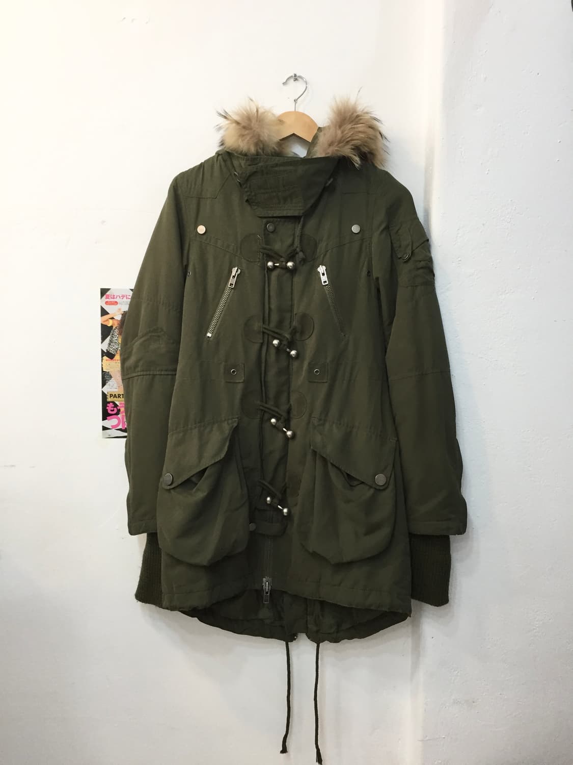 빈티지 퍼 토글 야상 사파리 자켓 상품이미지4