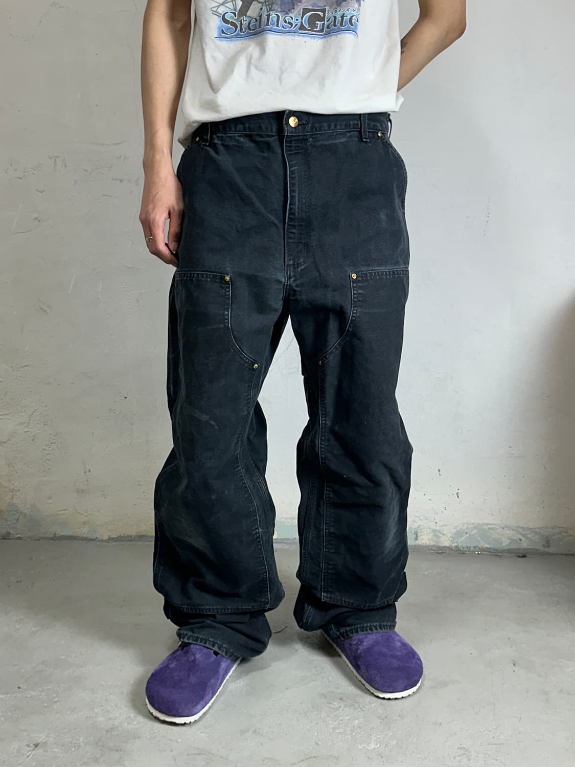 OG USA Made 칼하트 B01 더블니 블랙 칼하트 썩블니 좀비 상품이미지3