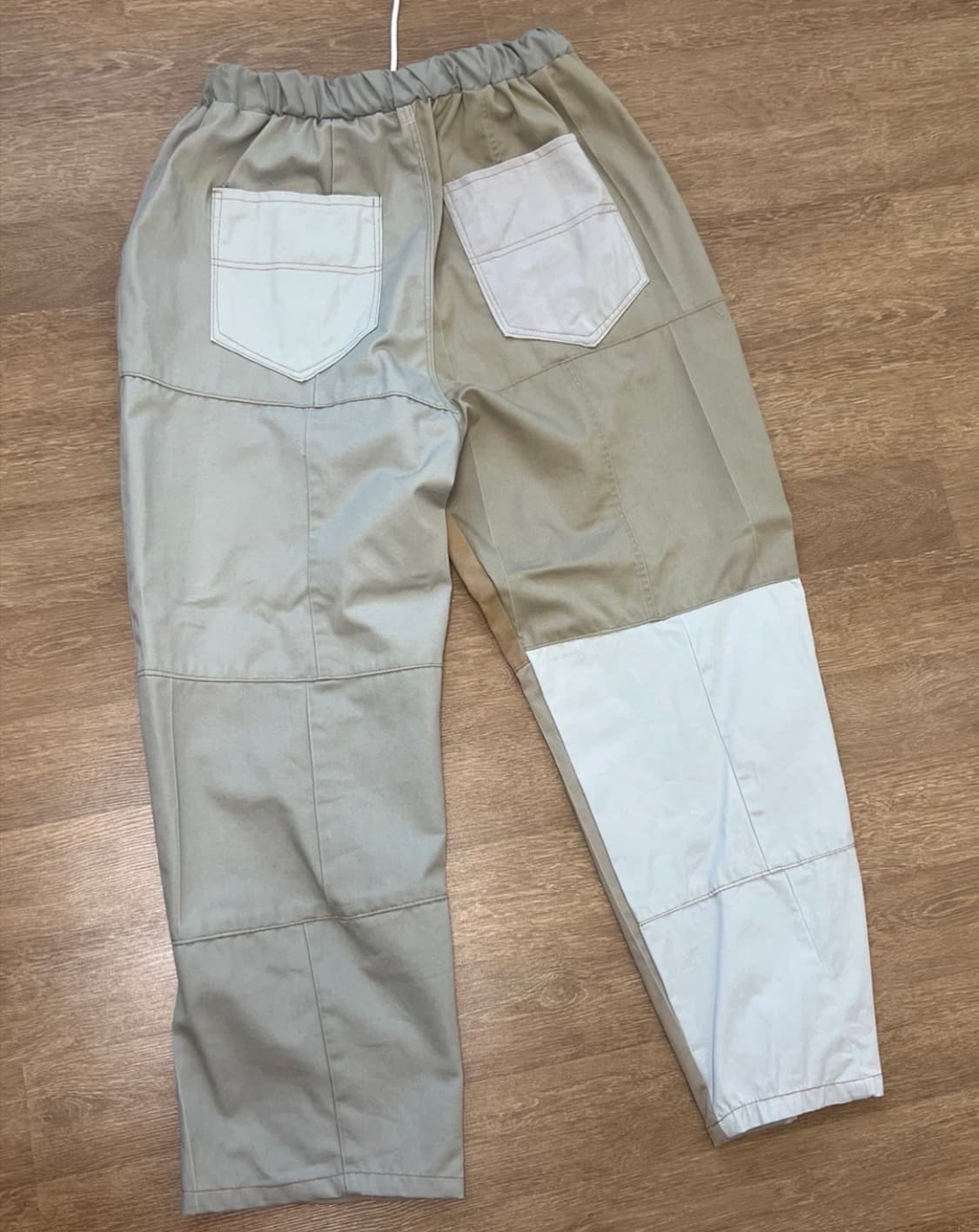 배색 빈티지 바지 상품이미지2