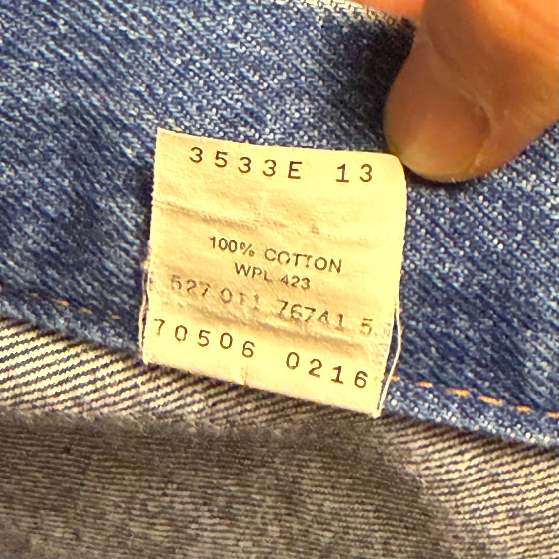 리바이스 빈티지 3세대 데님자켓 40 상품이미지3