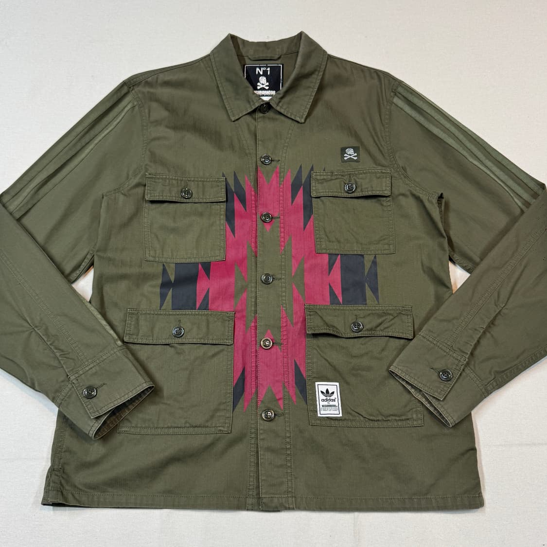 XL) 아디다스 x 네이버후드 나바호 밀리터리 셔츠 자켓 상품이미지2