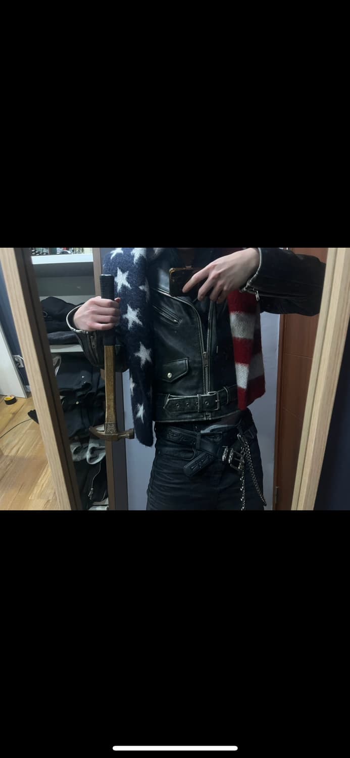 고스트 라이더 자켓 소가죽 에이징워싱 상품이미지4