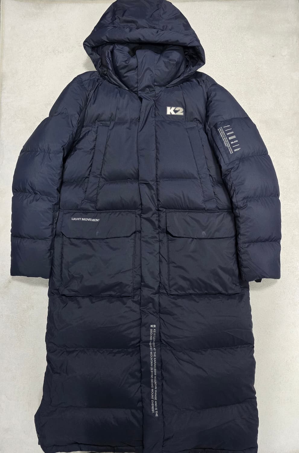 K2 플라이워크 라이트무브먼트 다운 롱패딩 네이비 105 상품이미지1