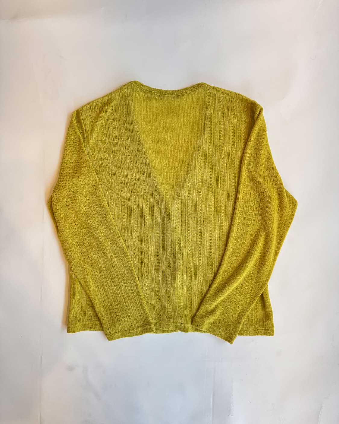 Yellow Pointelle Knit Cardigan 상품이미지3