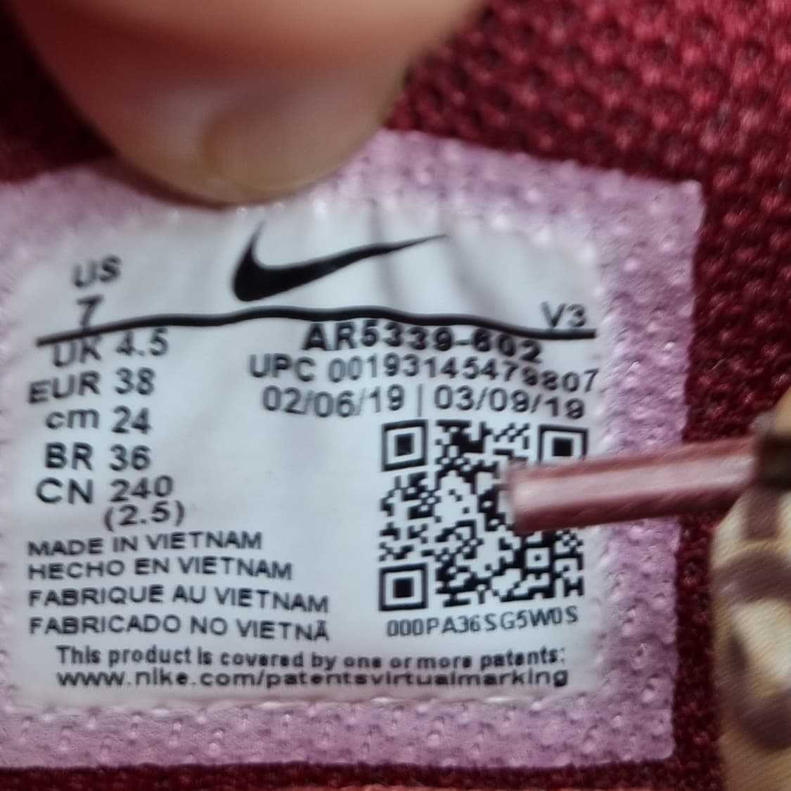 나이키 에어포스1 로우 세이지팀레드240 상품이미지6