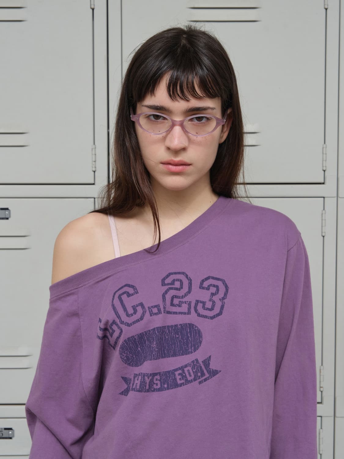 Off-Shoulder Jersey Tee (Violet) 상품이미지4