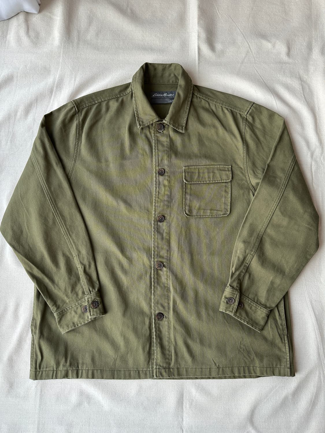 에디바우어 워크셔츠 올리브그린 L 상품이미지1