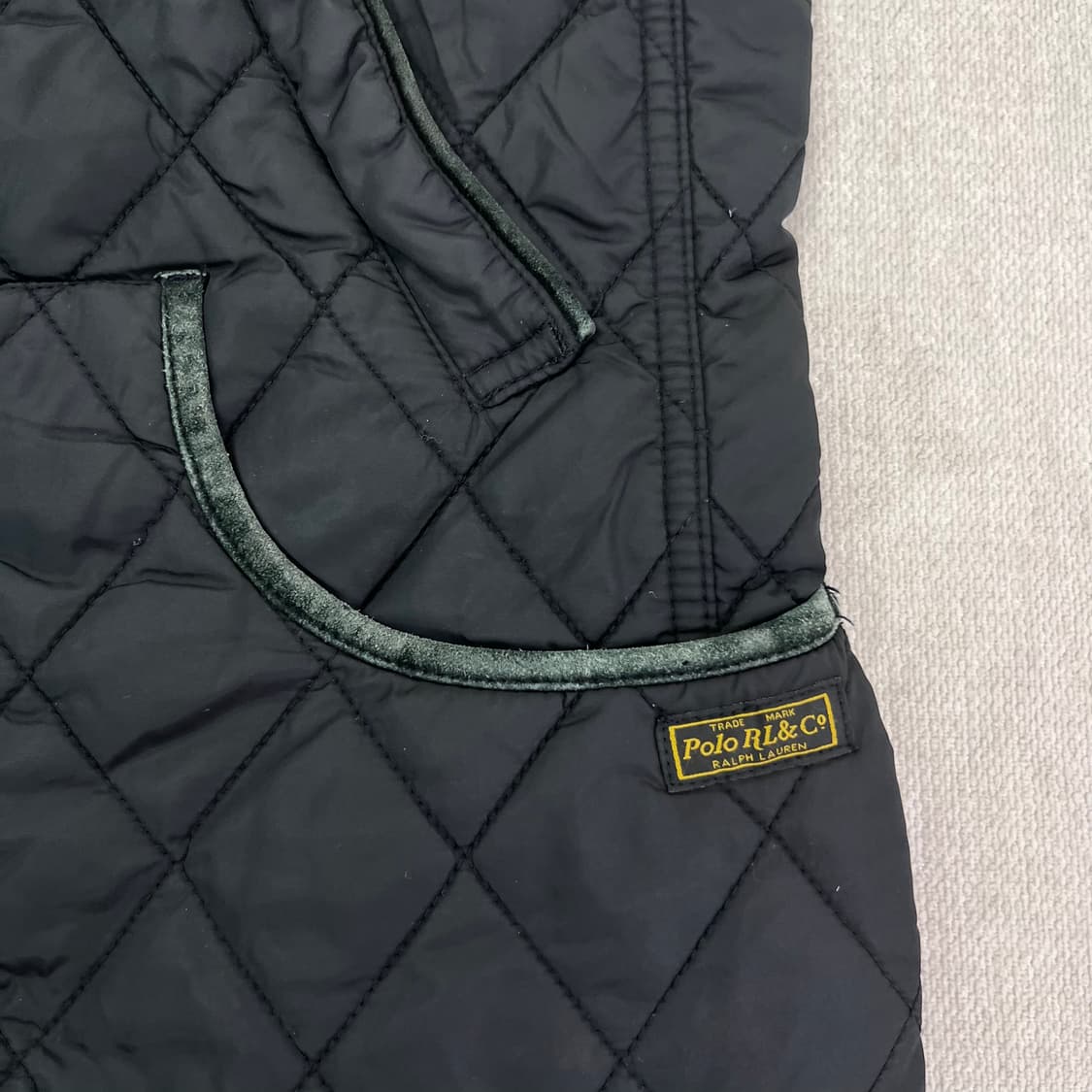 W 95 폴로 랄프로렌 스웨이드 퀄팅 조끼 상품이미지5