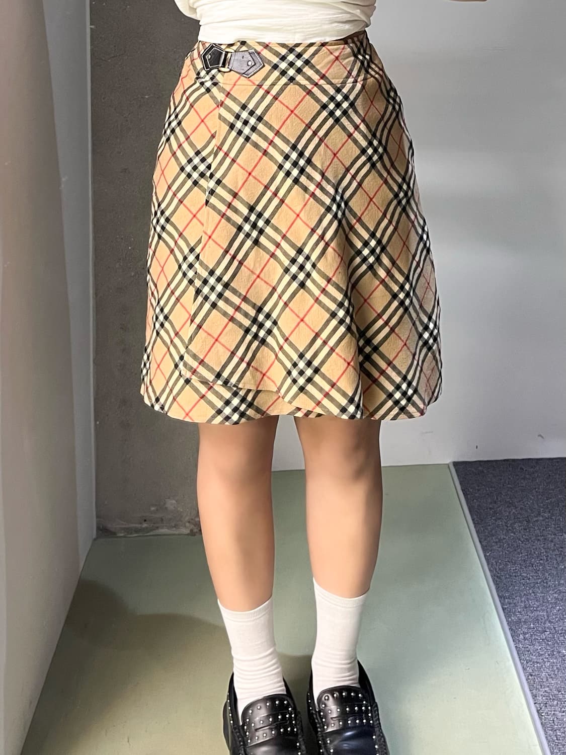 버버리 노바 체크 울 스커트 상품이미지2