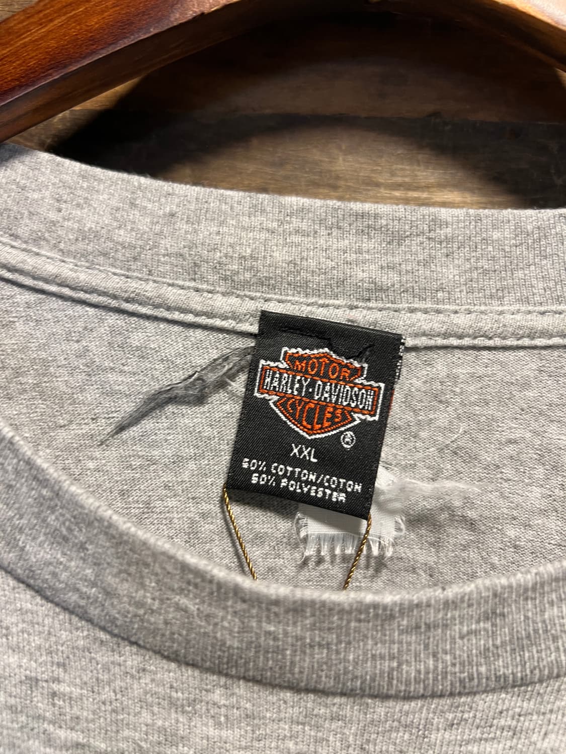 [2XL]00s 할리데이비슨 USA Made 로고 프린팅 롱슬리브 티셔츠 상품이미지3