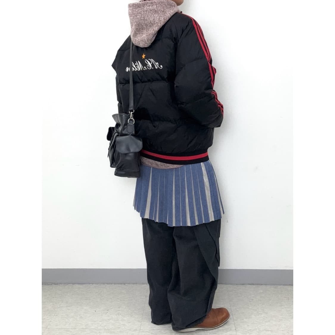 빈티지 블루 플리츠 스커트 상품이미지4