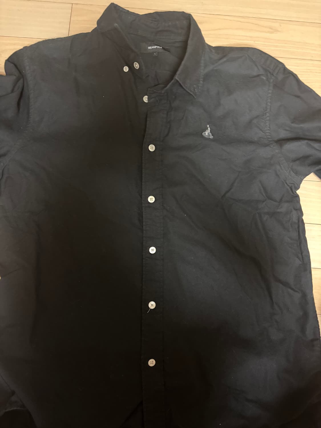 빈폴 옥스포드 솔리드셔츠 블랙L 상품이미지2