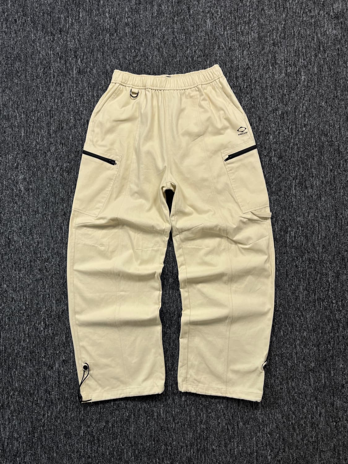 미스치프 베이지 드로잉 스트링 배기 팬츠 상품이미지4