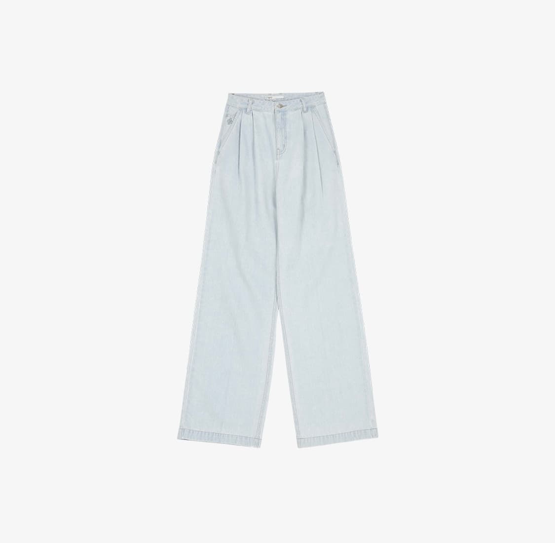 시티브리즈 텐셀 투턱 와이드 데님 팬츠 라이트 인디고 28 상품이미지2