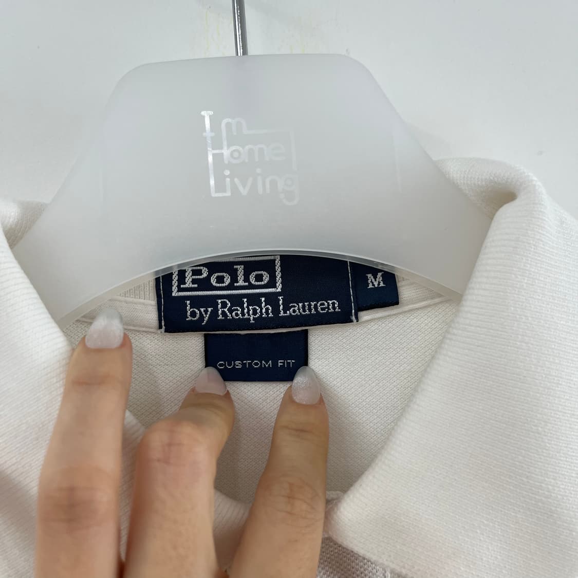 폴로 랄프로렌 카키 빅포니 화이트 카라 반팔 티셔츠 상품이미지6