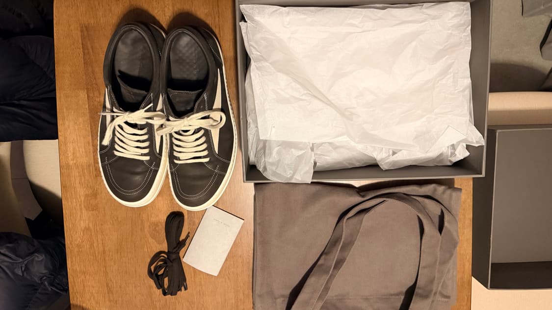 릭오웬스 반스 레더 스니커즈 더스트 밀크 43 상품이미지7