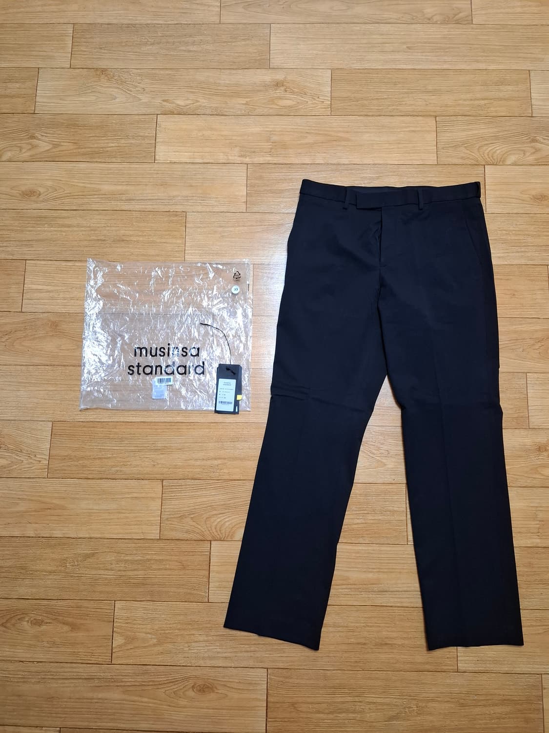 무신사 스탠다드 세미 와이드 히든 밴딩 슬랙스 새상품 상품이미지1