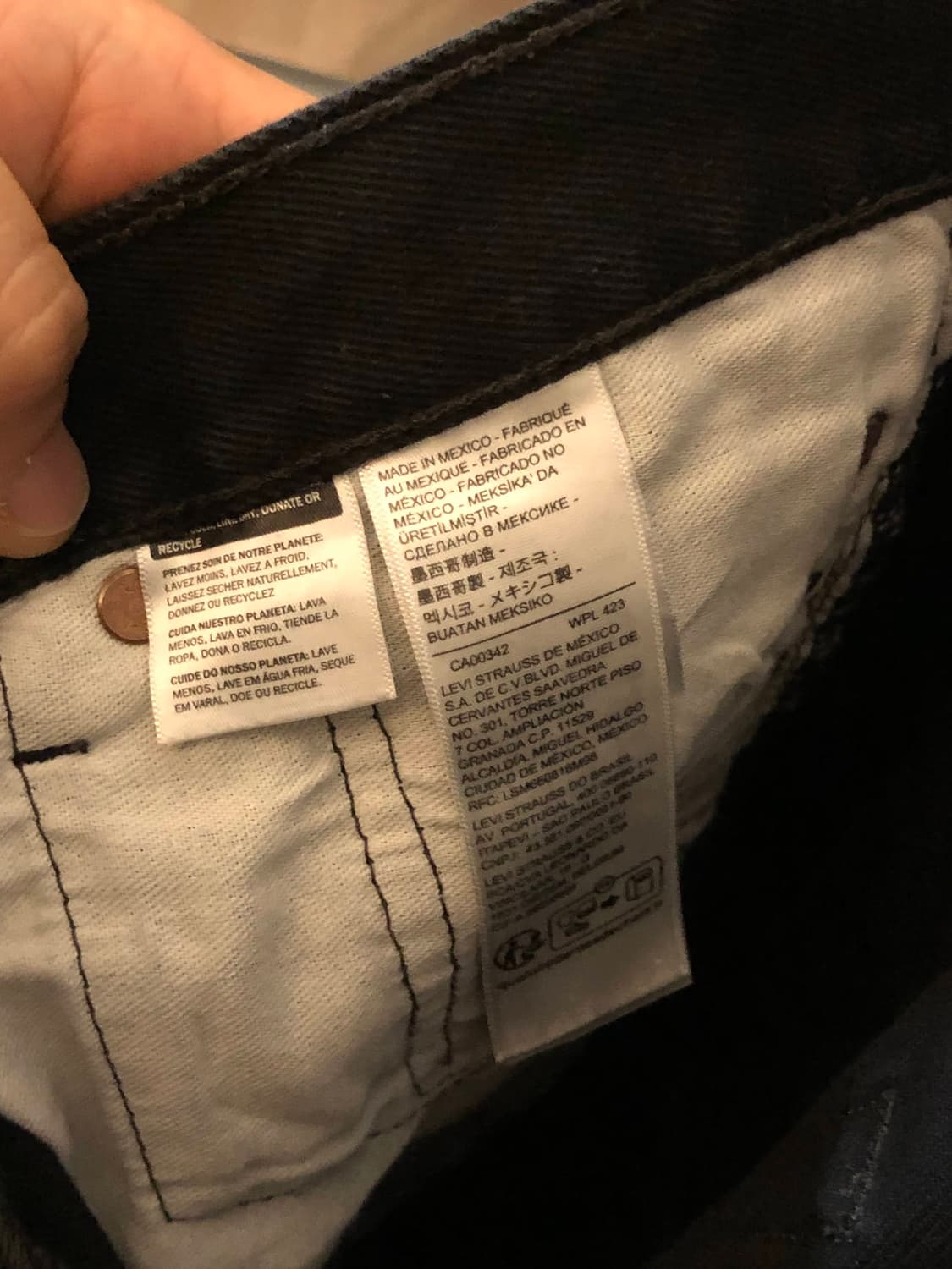 리바이스 501 흑청 데님 블랙진 32x32 상품이미지6