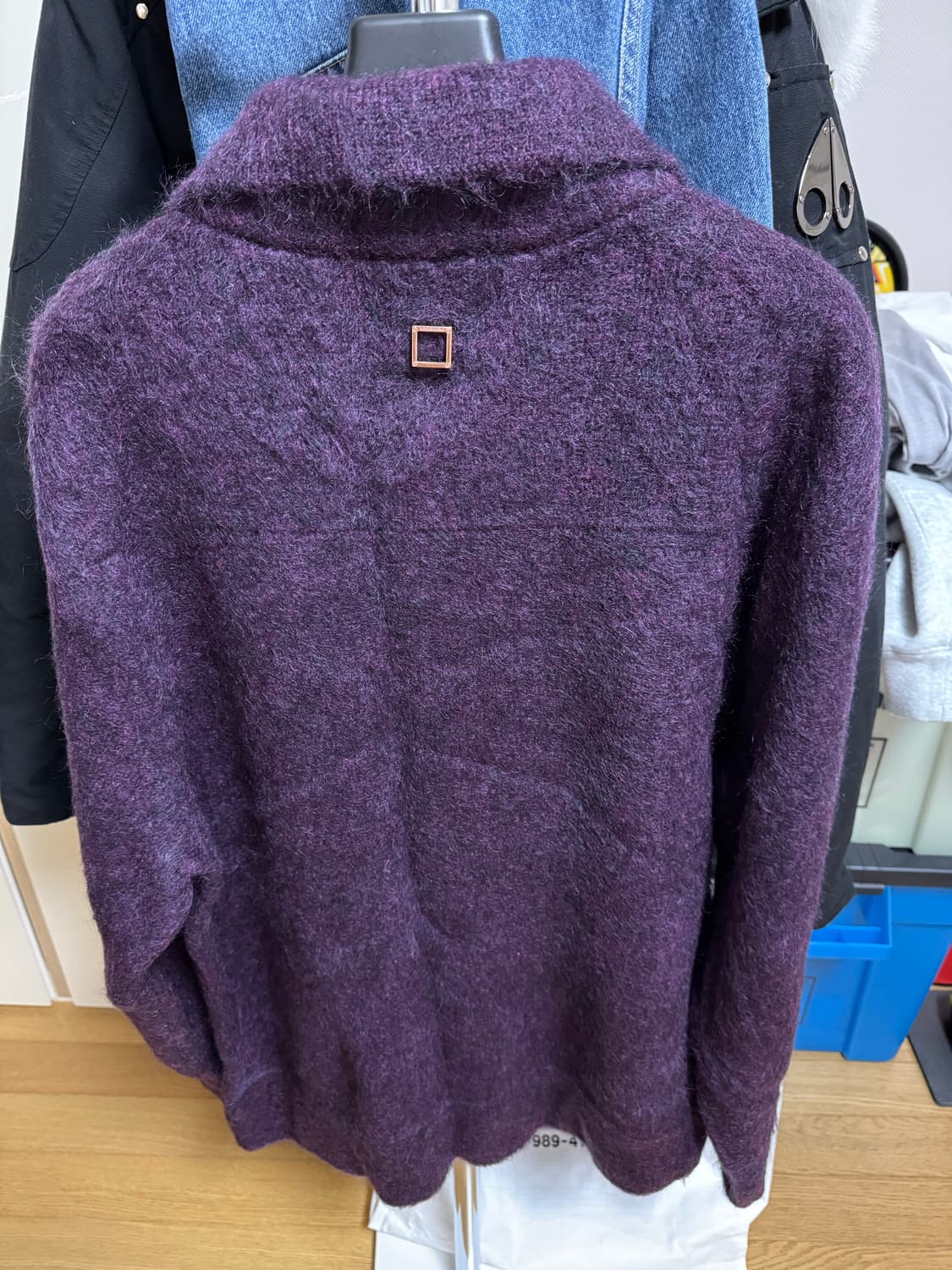 우영미 모헤어 바이올렛 퍼플 니트 판매합니다! 상품이미지5