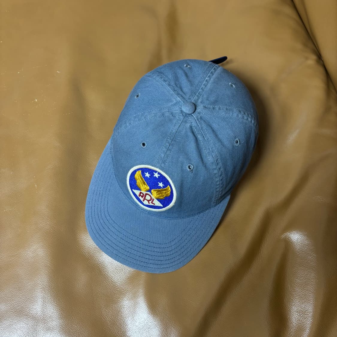RRL 더블알엘 랄프로렌 폴로 윙로고 6패널 볼캡 모자 미드나잇 블루 상품이미지5