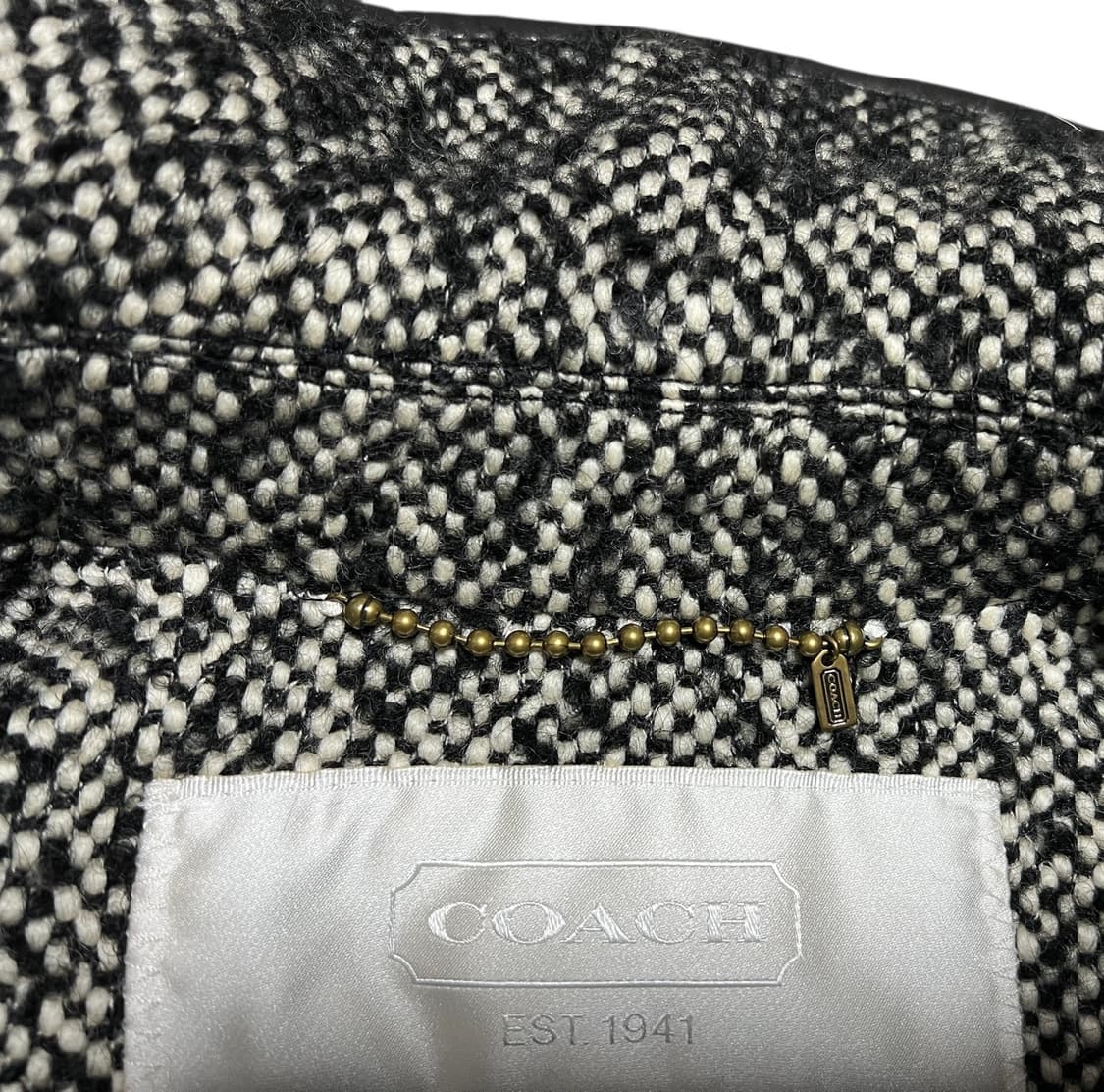 (최상)COACH 코치 트위드 코트 S/P 겨울코트 양가죽 상품이미지4