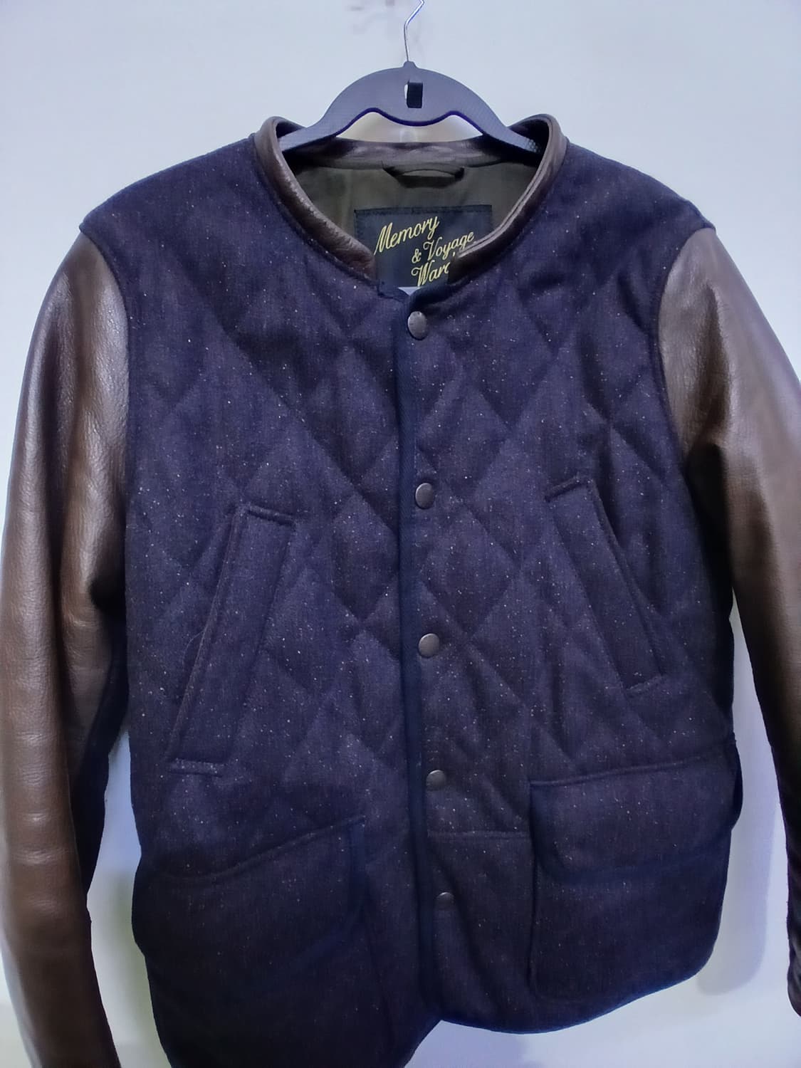 Customellow 퀼팅  염소가죽 울 자켓 38 상품이미지3