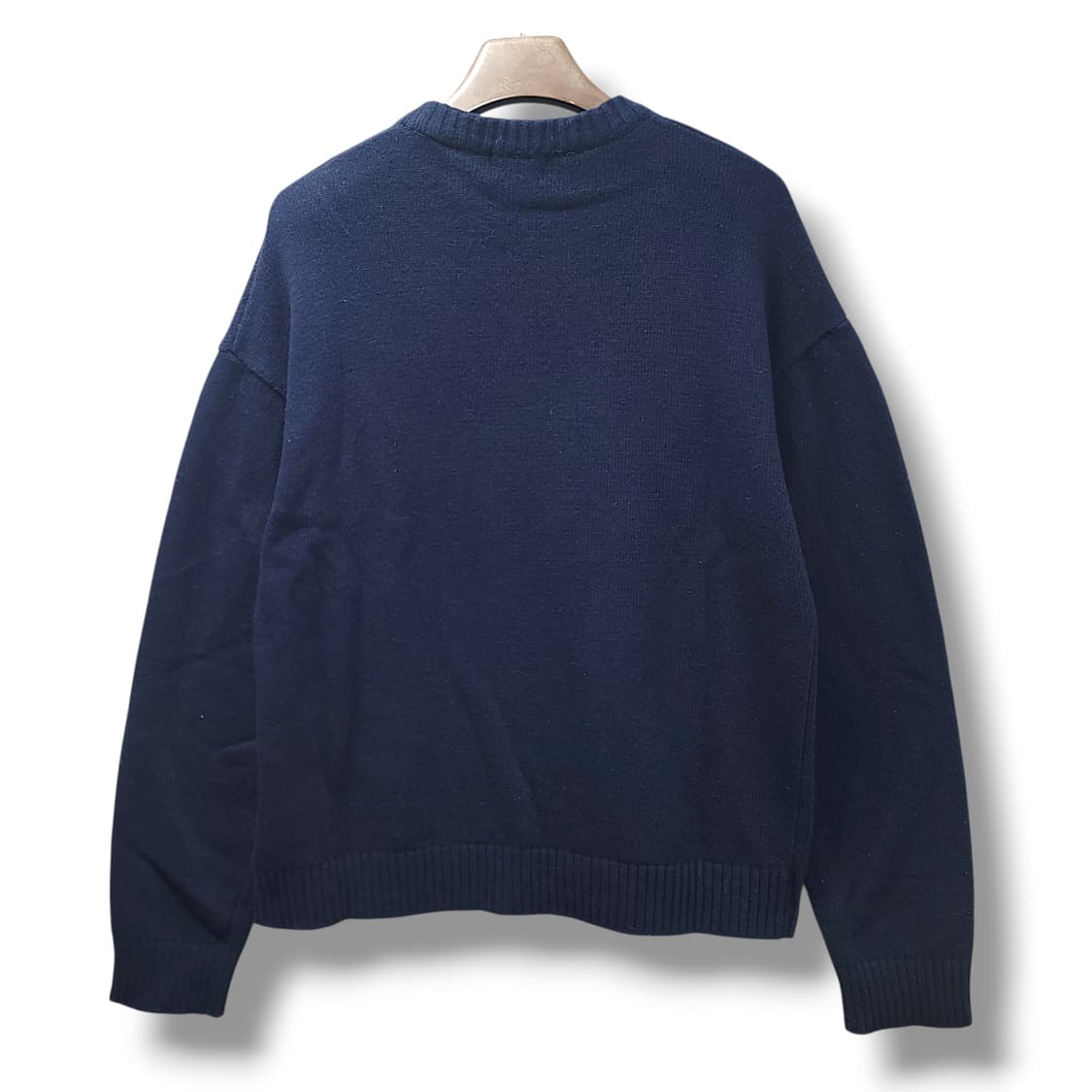 [L] 커버낫 네이비 울 혼방 스키자수 니트 상품이미지2