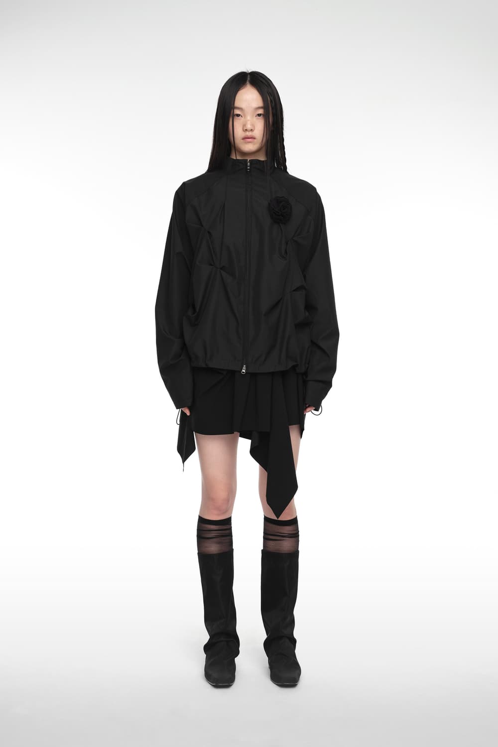 PINTUCK WIND BREAKER (UNISEX) BLACK 2사이즈 상품이미지6