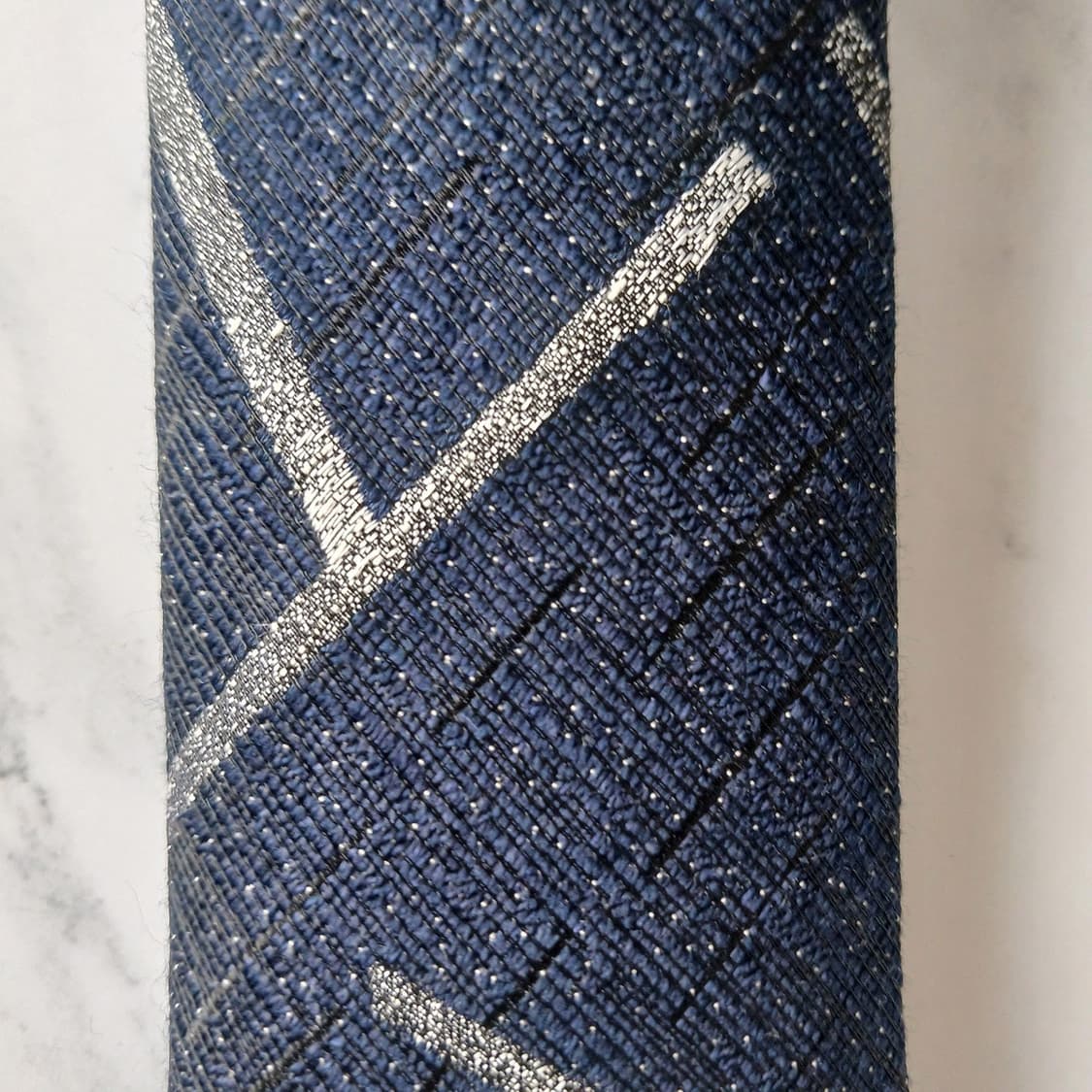 ZIOZIA 지오지아 넥타이 네이비 패턴 S~A+등급 E895
 상품이미지6