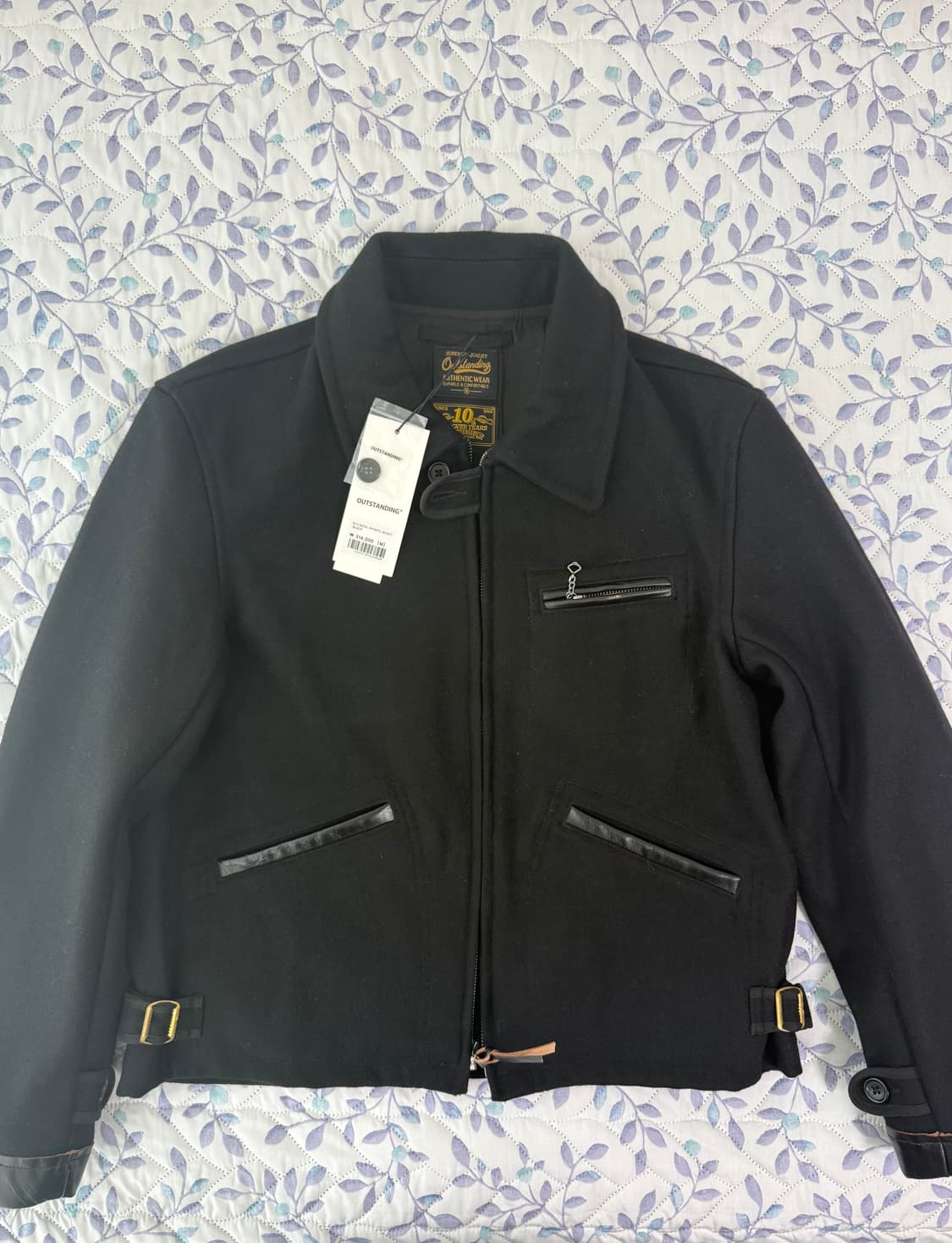 아웃스탠딩 30S WOOL SPORTS JACKET_BLACK 상품이미지2