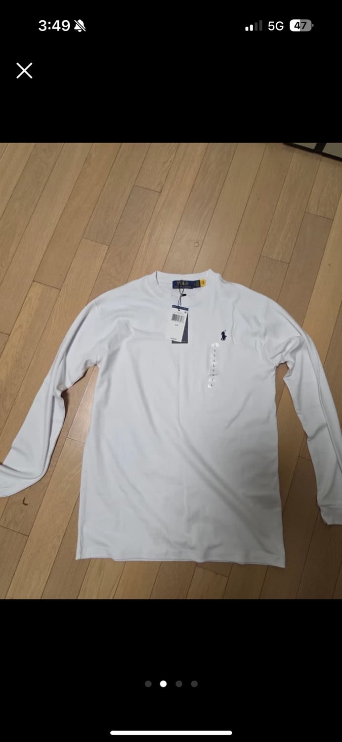 폴로 랄프 로렌 롱 슬리브 티셔츠 화이트  상품이미지3