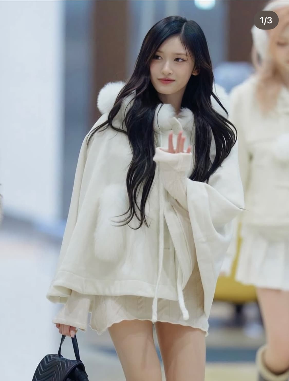 더티스 REAL FOX FUR SNOW CAPE COAT 케이프 코트 상품이미지3